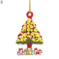 thumbnail image 2 of Hanging Pendant Christmas Series Pattern Weather Resistant Wood Door Decorating Sign Kids Gift, 2 of 9