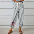 thumbnail image 2 of VEKDONE Womens Linen Long Pants Gray L, 2 of 6