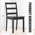 thumbnail image 3 of Gymax Set of 4 Dining Chairs Ladder Back Armless Side Chair w/ Solid Rubber Wood Legs, 3 of 9