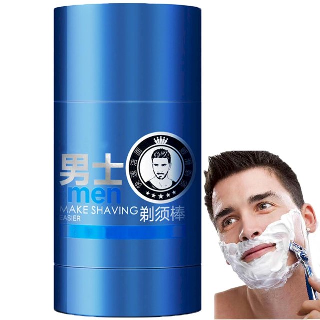 En Bâton de Rasage et de Nettoyage pour Hommes en Nettoyant à Raser Bâton de Rasage pour Hommes Hydratant Nettoyant Rasage pour Formule Douce, Rasoir Électrique Bleu