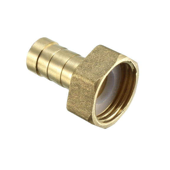 Unique Bargains Laiton Tuyau Raccord Adaptateur 12mm Barbé x 1/2 PT Tuyau Femelle