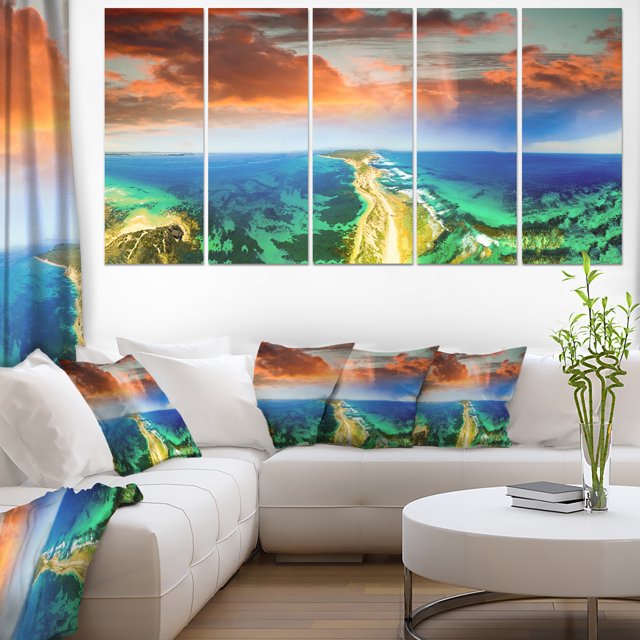 Green Fort Nepean Road from Helicopter - Landscape Canvas Art Print