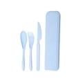 thumbnail image 2 of Reusable Utensil Set, Wheat Straw Cutlery, Portable Travel Case, Outdoor Dining Essentials, Camping Picnic Gear, Eco-Friendly Kitchenware, 2 of 6
