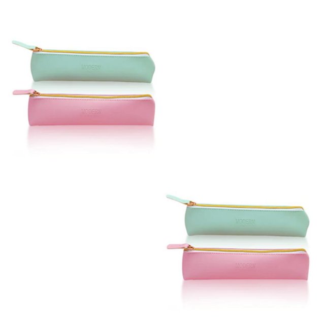 Youkk 2pieces Wide Application Leather Pencil Pen Case Sturdy And Durable For Organized Storage 2Set