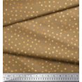 thumbnail image 2 of Soimoi Brown polyester Crepe Fabric Polka Dots Decor Fabric Printed Yard 52 Inch Wide, 2 of 3