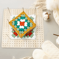 thumbnail image 3 of Wooden Crochet Blocking Board Reusable Handcrafted Knitting Blocking Mat Set Stand Square Blocking Board, 3 of 6