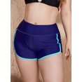 thumbnail image 1 of Charmo Womens Plus Size Side Ruched Swim Board Shorts High Waisted Swimsuit Bottoms, 1 of 6