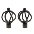 thumbnail image 3 of Support de Tringle à Rideau 22mm Accessoires Support de Tringle à Rideau Type 4 - Noir, 3 of 8
