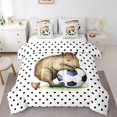 thumbnail image 1 of YST , Ensemble de Douillette, Mignon Capybara Lit en Sac, 7 Pcs, Dessin Animé, Brun, Format Simple, 1 of 5