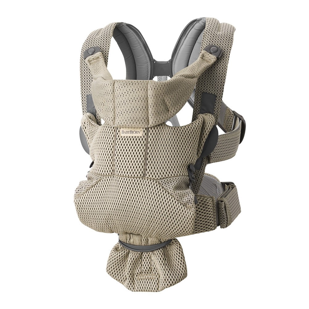 Porte-bébé BabyBjorn Free - Maille 3D, Gris/beige