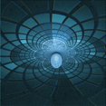 thumbnail image 1 of Ahgly Company Tapis d'Intérieur Lavables en Machine, Carrés Transitionnels Vert Cyan Foncé, 4' Carré, 1 of 7