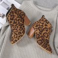 thumbnail image 4 of EGNMCR Bottines pour Femmes Femmes Dames Chaussures Mode Cheville Unies Léopard Fermeture Éclair Bottillon Bottines Courtes, 4 of 7