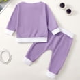 thumbnail image 4 of RXIRUCGD Cute Bow Printed Sweater Set For Baby Boys And Girls( Purple, Size:12 Months ), 4 of 4
