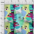 thumbnail image 2 of oneOone Velvet Lime Fabric Abstracts Sewing Material Print Fabric By The Yard 58 Inch Wide, 2 of 5