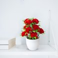 thumbnail image 4 of TIELUTT 12 Headed Chrysanthemum Potted Green Floral Arrangement Desktop Teal Flowers Welded Flower Hydrangeas Flowers Roses Flowers in Vase Flower Strings, 4 of 5