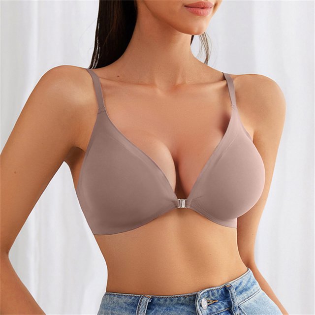 LSLJS Soutien-Gorge Sans Armature Confortable et Respirant avec Fermeture avant pour Femmes