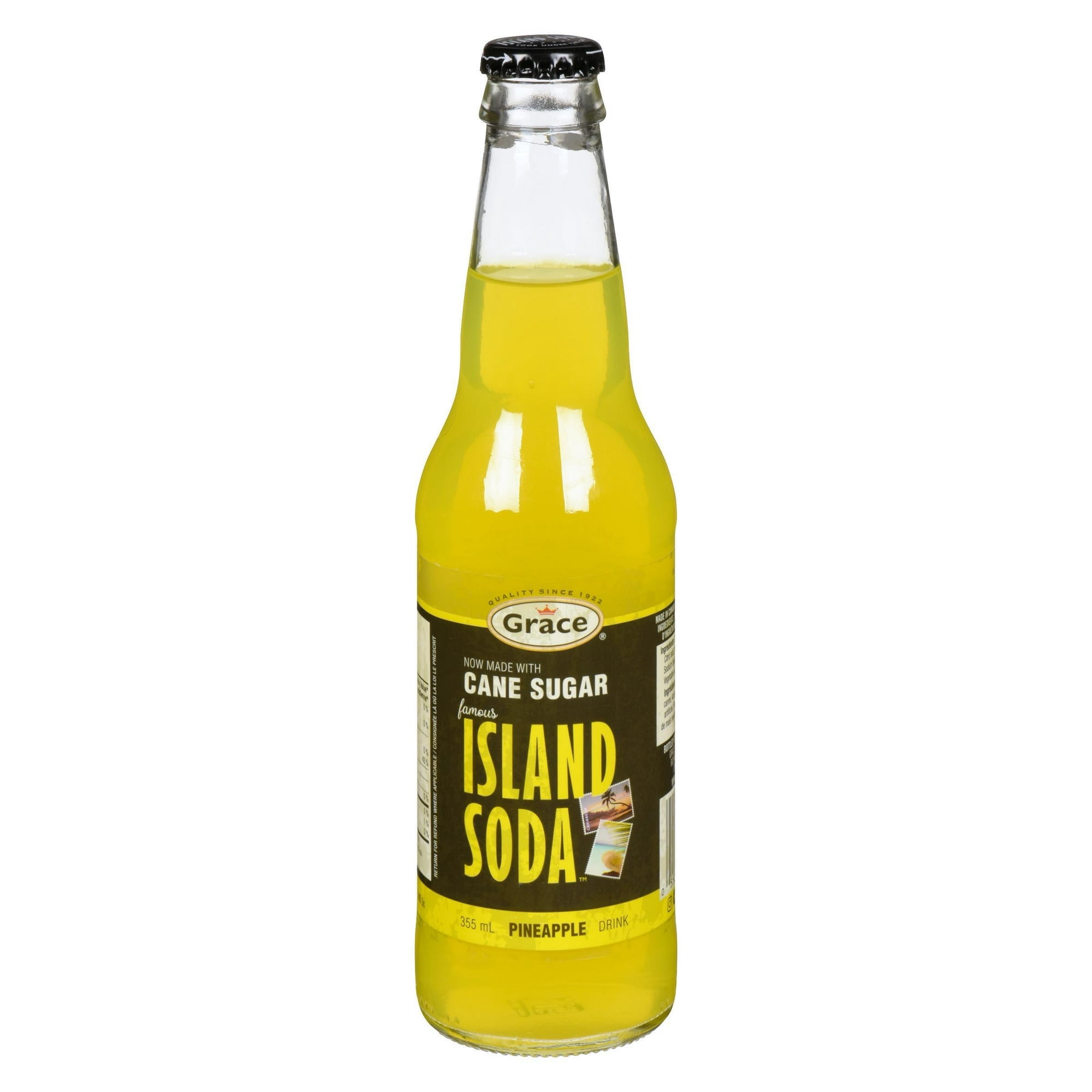 Boisson à l'ananas Island Soda de Grace, 355ml Bouteille
