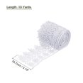 thumbnail image 2 of Uxcell 3.14 inch Wide 10 Yard Lace Ribbon Floral Pattern White Embroidered Lace Trim for Sewing Making, Gift Wrapping, 2 of 5