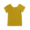 thumbnail image 1 of Faithtur Kids T-Shirt, Solid Color Bowknot Round Collar Short Sleeve Tops, 1 of 9