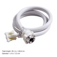 thumbnail image 3 of icolorfuled Tuyau d'Alimentation en Eau pour Laveuse en PVC et Acier Inoxydable Durable et Antidéflagrant pour Machine à Laver 1,5 m Blanc, 3 of 6