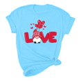 thumbnail image 4 of Pisexur T-shirt de la Saint-Valentin Haut T-shirt de la Saint-Valentin pour Femme Amour Imprimé T-shirt à Manches Courtes Haut à Manches Courtes Col Rond Haut/chemise, 4 of 5