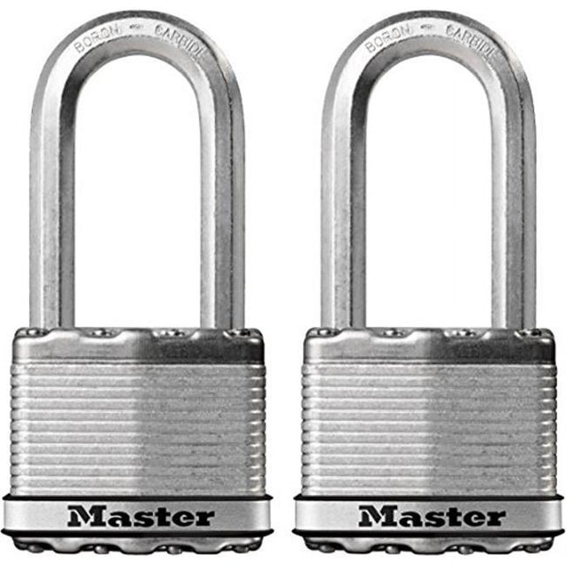 Master Lock 235292 Cadenas Laminé en Acier Inoxydable de 2,5 Po - Lot de 2