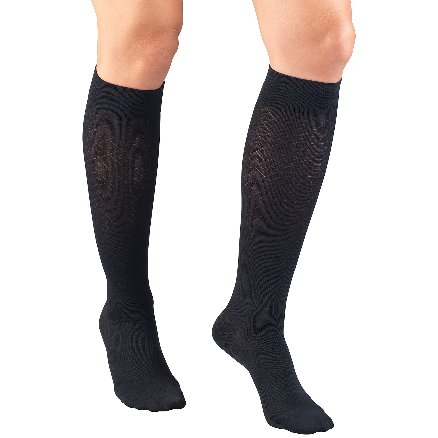 Chaussettes habillées TruformMD avec compression pour dames, bleu marine moyenne