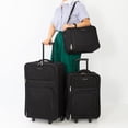 thumbnail image 3 of Jetstream Atlantic Softside 4 Piece Luggage Set, Rolling Suitcase Set: 25 Inch Checked Luggage, Carry On Suitcase, Tote Bag & Toiletry Kit, 3 of 13