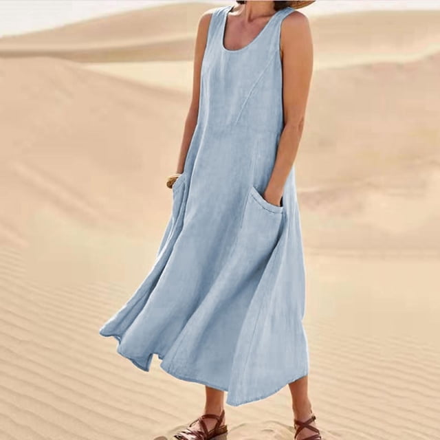 zanvin Robes pour Femmes, Robes-Chemises en Denim pour Femmes, Robes en Denim Asymétriques pour Femmes Grande Taille, Robe à Manches Courtes Longueur Genou