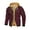 Wine, variant on Men's Winter Bomber Jackets Hooded Quilted Coats Warm Fake Two-Piece Outwear Water Resistant Windproof Pilot Jacket