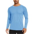 thumbnail image 1 of cllios Men's Sun Protection Shirts UV SPF UPF 50+ Long Sleeve Rash Guard Summer Quick Dry Breathable Fishing Tshirts, 1 of 3