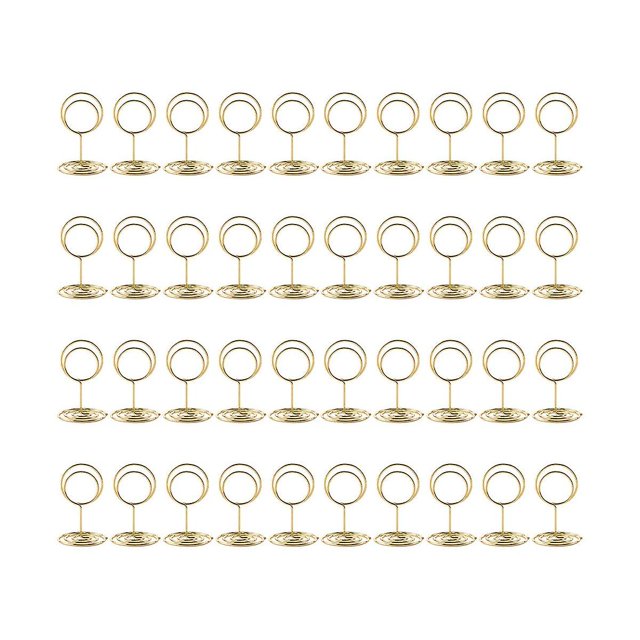 40 Pcs Porte-Numéro de Table, Porte-Cartes de Table, Porte-Photos pour Réception de Mariage