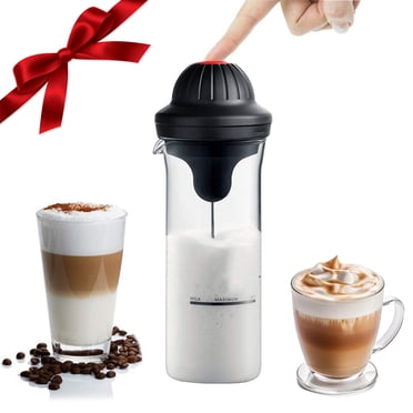 SuoKom Tasse Mousseur à Lait Électrique Portable pour Café, Tasse à Boisson avec 3 Têtes Fouet Électrique Mousseur à Café, Sans Bpa, pour Latte, Cappuccino, Chocolat Chaud, Oeufs