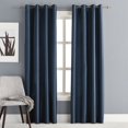 thumbnail image 1 of Hometrends Faux Silk 84" Grommet Room Darkening Window Curtain Panel, Blue, 1 of 7