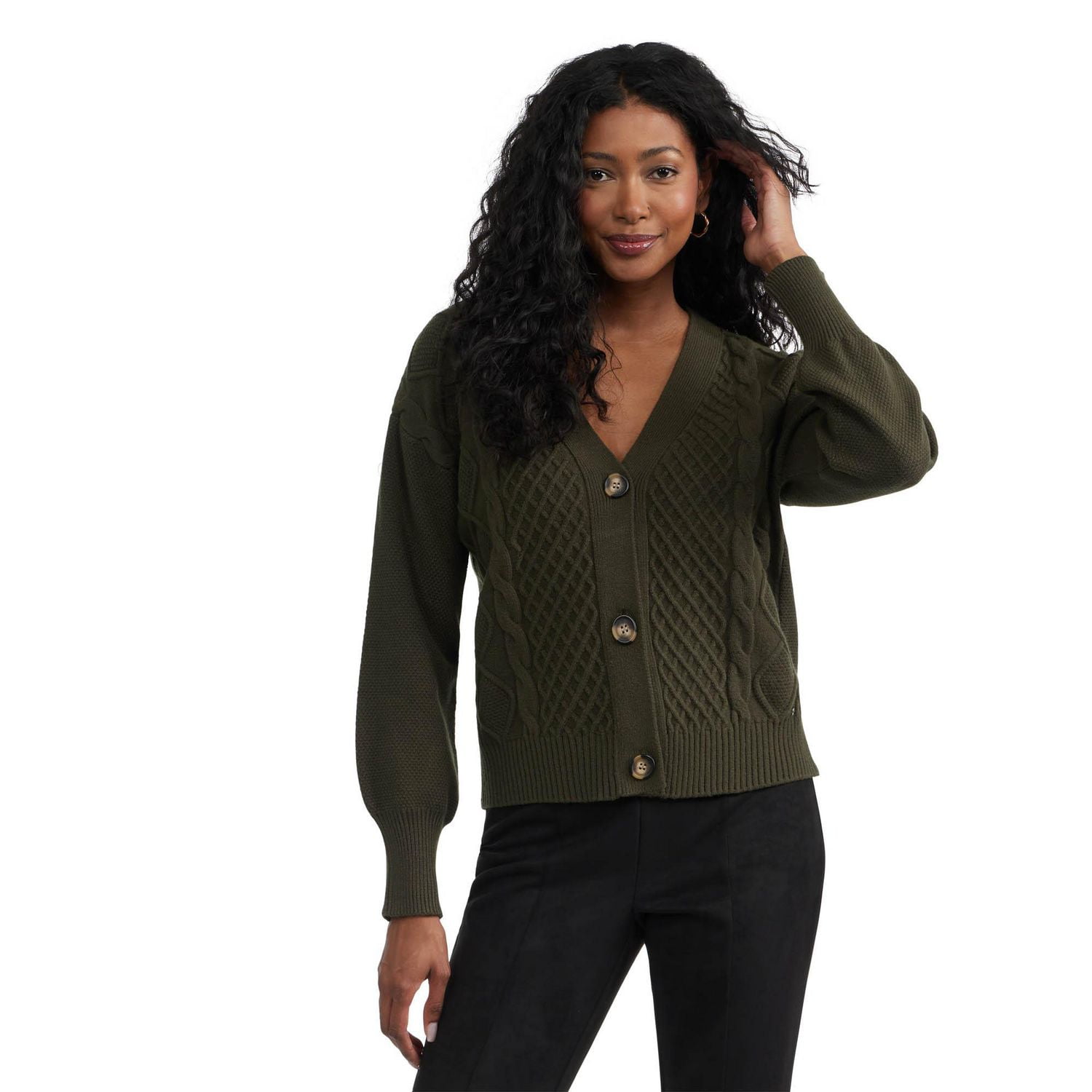Cardigan à points de torsade Mexx pour femme