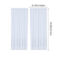 thumbnail image 3 of Fiudx White Semi-Sheer Curtains | 1 Panel 83X52 Inches | Double String Rod Pocket Sheer Curtains | Light Filtering Polyester Fabric for Living Room & Bedroom, 3 of 6