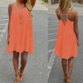 thumbnail image 2 of Robe à Bretelles Spaghetti pour Femmes Été Mode Femmes Bretelles Spaghetti Dos Ajouré Été Chiffon Plage Robe Courte, 2 of 5