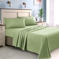 thumbnail image 5 of 1200 Thread Count 100% Egyptian Cotton 4-Piece Bed Sheet Set (1 Flat, 1 Fitted Sheet, 2 Pillow Covers) 27 Inches Deep Pocket Solid Pattern, 5 of 5