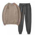thumbnail image 2 of Besolor Ensembles 2 Pcs pour Femmes Survêtements Décontractés Chandail à Col Rond et Pantalon de Jogging Ensembles d'Entraînement Survêtements, 2 of 5
