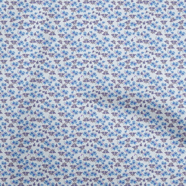 oneOone Rayon Sky Blue Fabric Floral Sewing Craft Projects Fabric Prints By Yard 56 Inch Wide