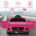 thumbnail image 4 of Gymax 12V Kids Ride On Car Maserati GranCabrio Licensed w/ Remote Control& Lights Pink, 4 of 10