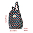 thumbnail image 3 of Btomtd Checkerboard Backpack Red Plaid School Bag Korean Style Backpack Casual School Backpack For Trendy Backpack Lightweight School Backpack Cute, 3 of 7