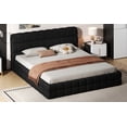 thumbnail image 4 of Noble House King Size Upholstered Platform Bed, Black, 4 of 10