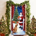 thumbnail image 1 of Uuiauoio Couverture de Porte de Noël avec Design de Père Noël, Rideau de Porte de Fête pour Décoration Intérieure et Extérieure, Décoration de Fête, Pièce Décorative pour la Maison et les Réunions de Famille, 1 of 7