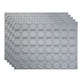 thumbnail image 1 of Fasade 18in x 24in Traditional Style 6 Argent Silver Backsplash Panel 5 Pack, 1 of 5