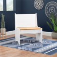 thumbnail image 2 of Linon Banc Dossier Petit en Bois Delk 2 Tons en Miel et Blanc, 2 of 18
