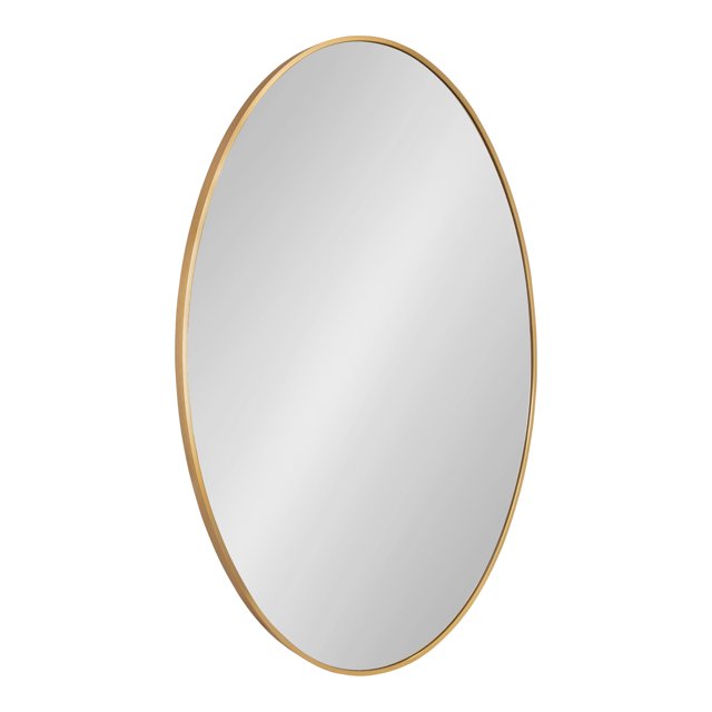Kate and Laurel Zayda Metal Oval Mirror, Gold 24x36