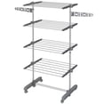 thumbnail image 1 of HOMCOM Séchoir à Vêtements à 4 Niveaux avec Ailes Latérales et Roulettes pour Intérieur Extérieur, 1 of 10