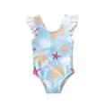 thumbnail image 3 of Baby Girl Swimwear Shell Ruffle Bow Bikini Swimsuit Swimming Suit Clothes Bathing Suit, 3 of 8