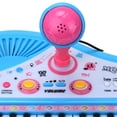 thumbnail image 3 of Blue 37 Keys Kids Electronic Keyboard Piano With Built-In Microphone, Early Education Musical Instrument Toy For Toddlers, 13.8X7.9X7.5 Inch Portable Learning Keyboard, 3 of 8